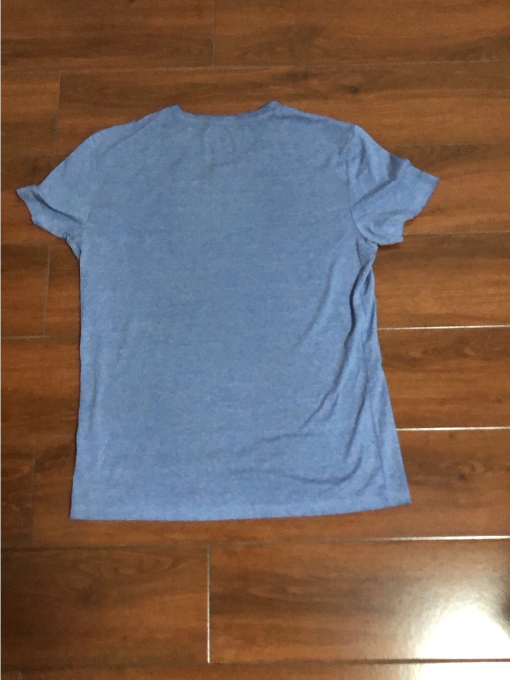 💫Men's Blue Crew Neck Short Sleeve Shirt - Picture 2 of 4